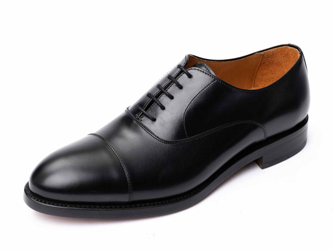 Plain Oxford in schwarz John Crocket