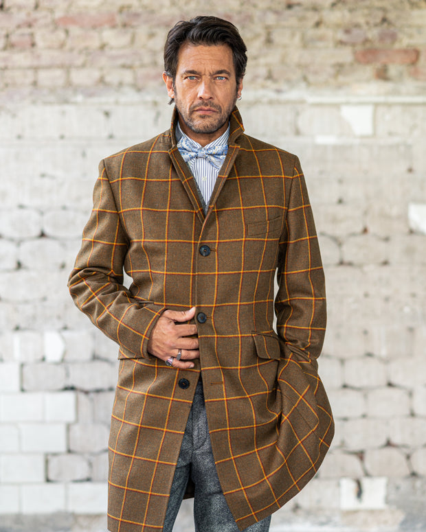 Klassischer Covert Coat aus Lovat Tweed