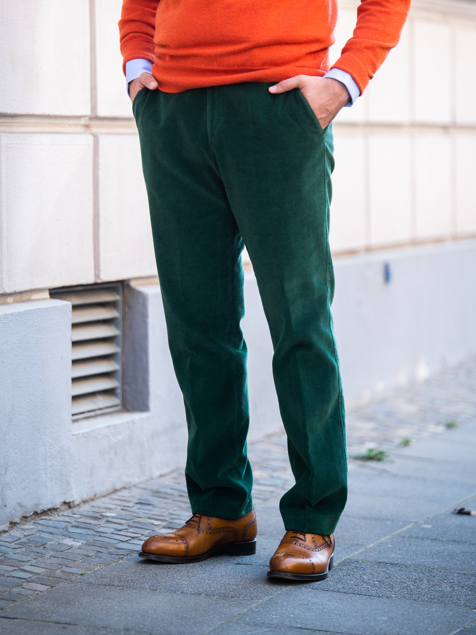 Cordhose Brisbane Moss, Feincord, Farbe: Bottle