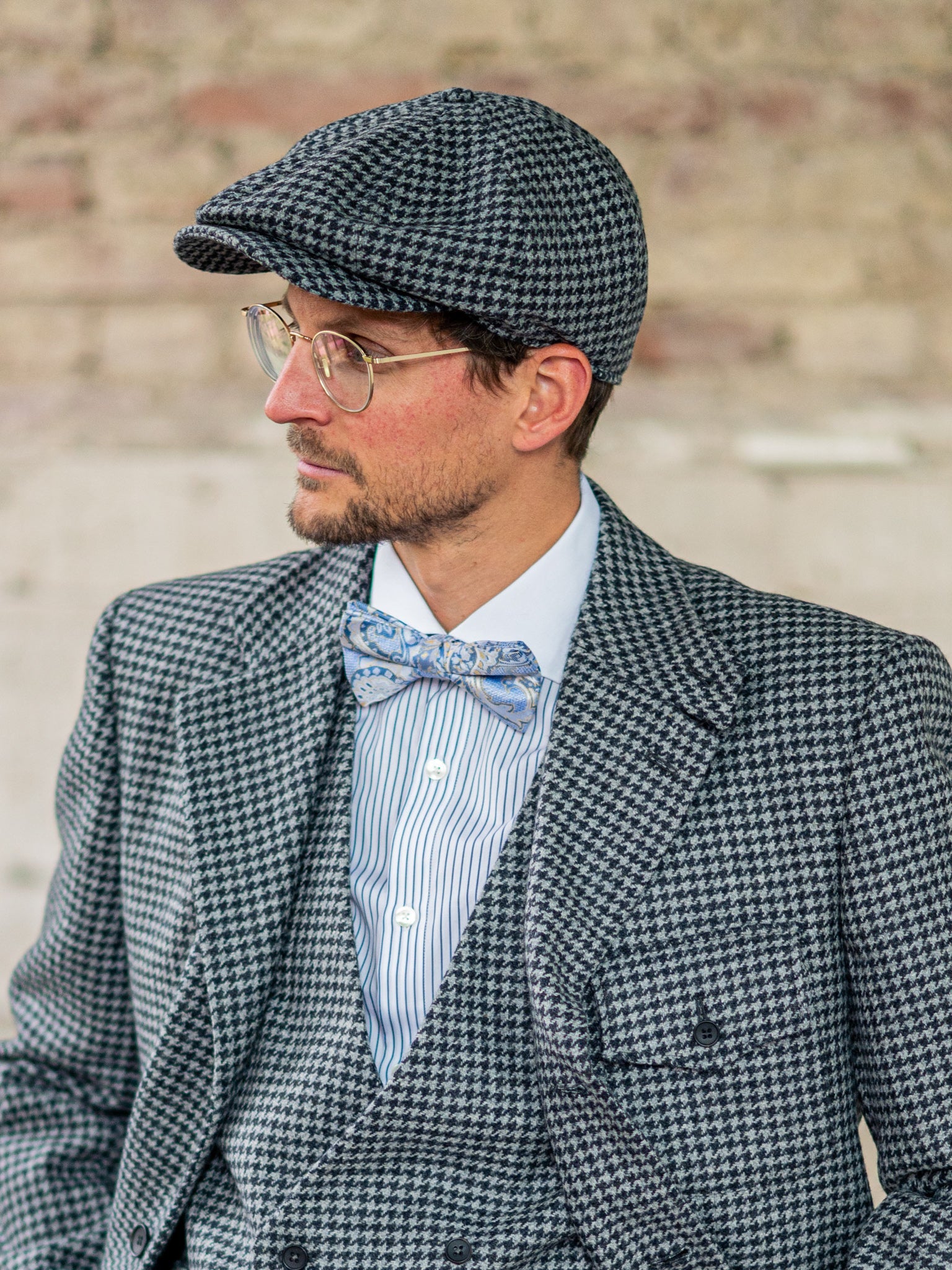 Tweed Cap im Peaky Blinders Stil in grau