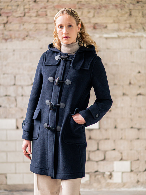 Ladies navy duffle best sale coat