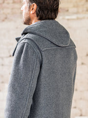 Klassischer Herren Dufflecoat in mittelgrau
