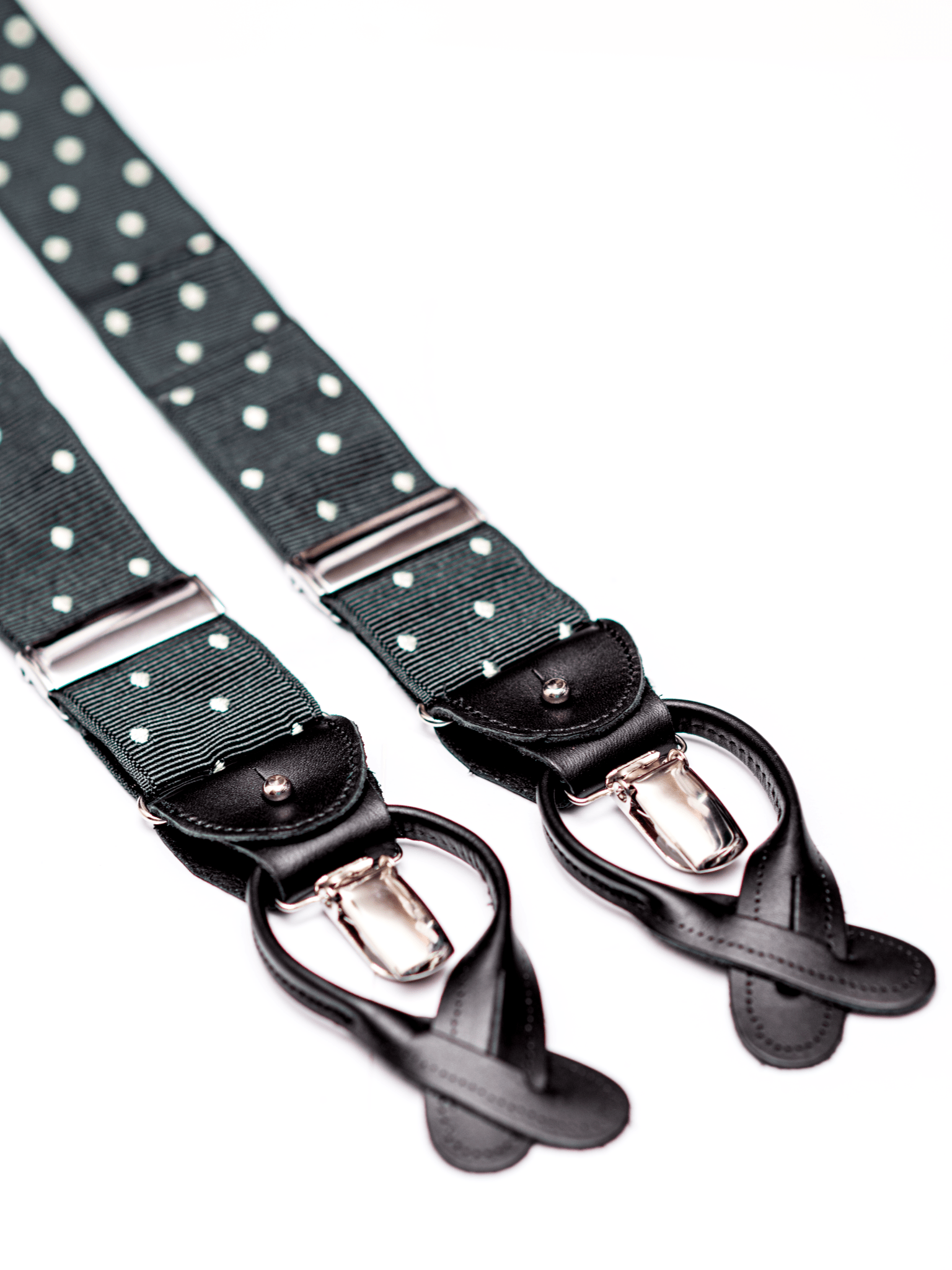 Hosenträger, Polka Dots White
