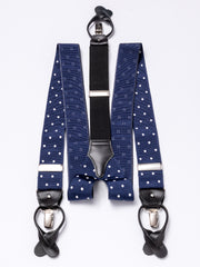 Hosenträger, polka dots blue/white