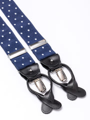 Hosenträger, polka dots blue/white