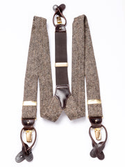 Hosenträger, herringbone white/brown tweed
