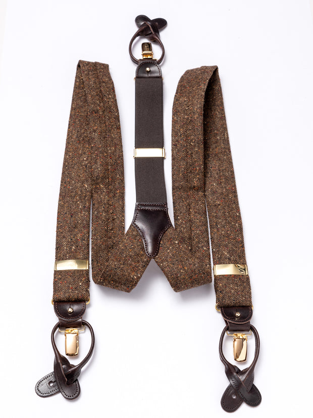 Hosenträger, brown tweed