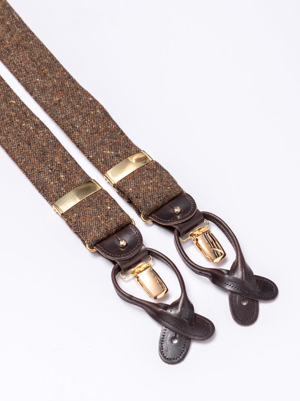 Hosenträger, brown tweed
