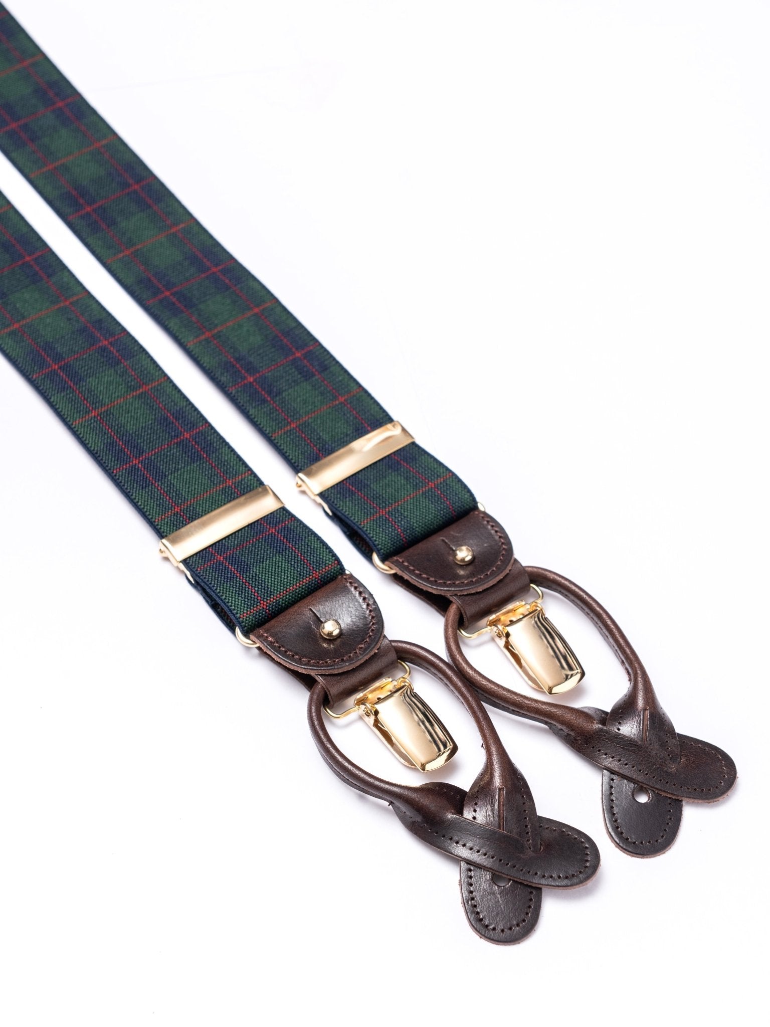 Hosenträger, green/blue check