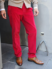 Cordhose Brisbane Moss, Feincord, Farbe: Red
