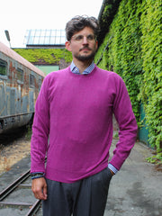 Cashmere Pullover (2-fädig) mit Rundausschnitt in modernen Farben