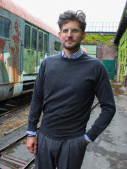 Cashmere Pullover (2-fädig) mit Rundausschnitt in klassischen Farben