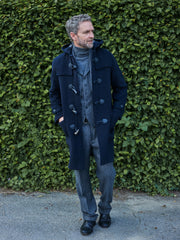 Klassischer Herren Dufflecoat in Navy