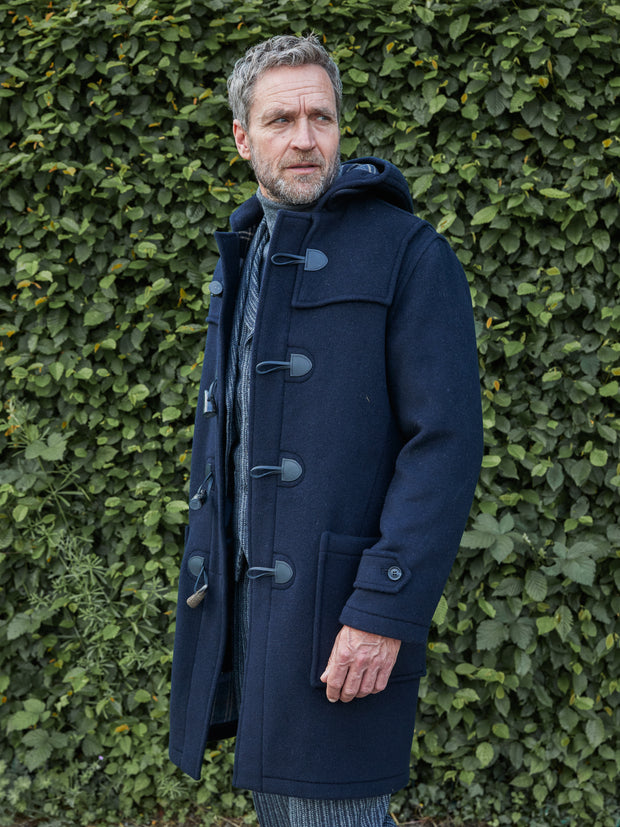 Klassischer Herren Dufflecoat in Navy