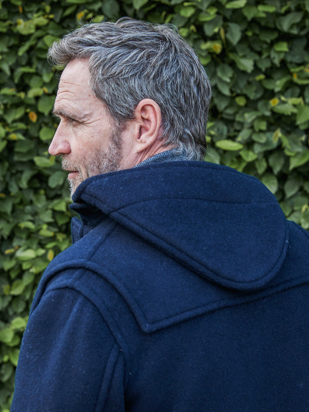 Klassischer Herren Dufflecoat in Navy