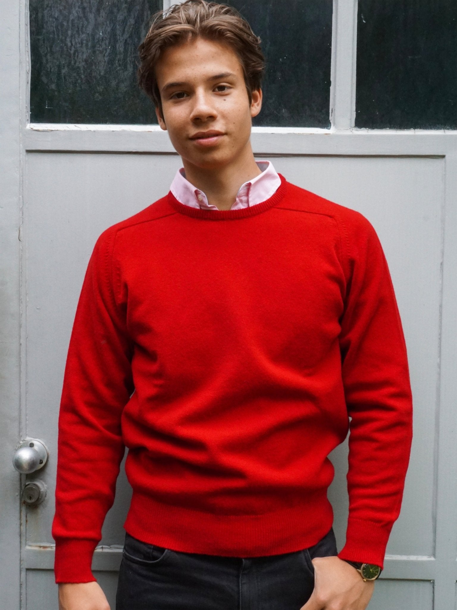 Lambswool Pullover mit Rundausschnitt in modernen Farben (Gr. 44–52)