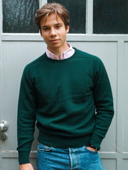 Lambswool Pullover mit Rundausschnitt in klassischen Farben (Gr. 40-42)