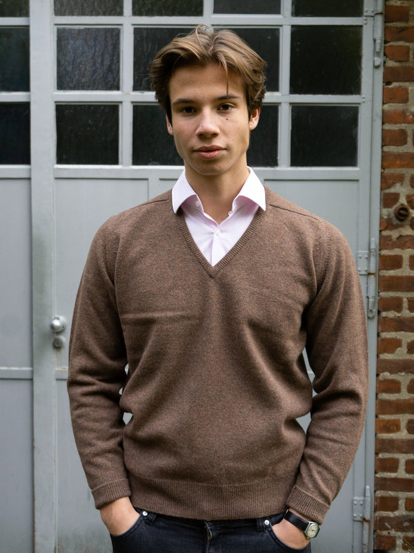 Lambswool Pullover mit V-Ausschnitt SALE