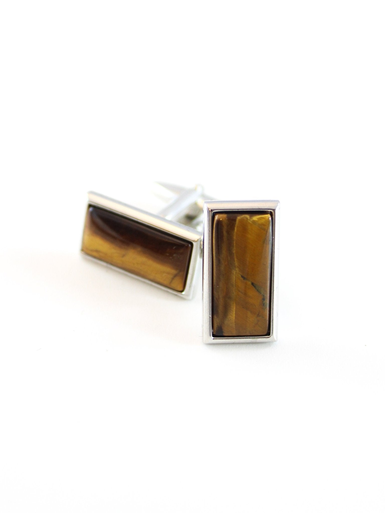 Manschettenknöpfe: Tiger Eye Rectangle