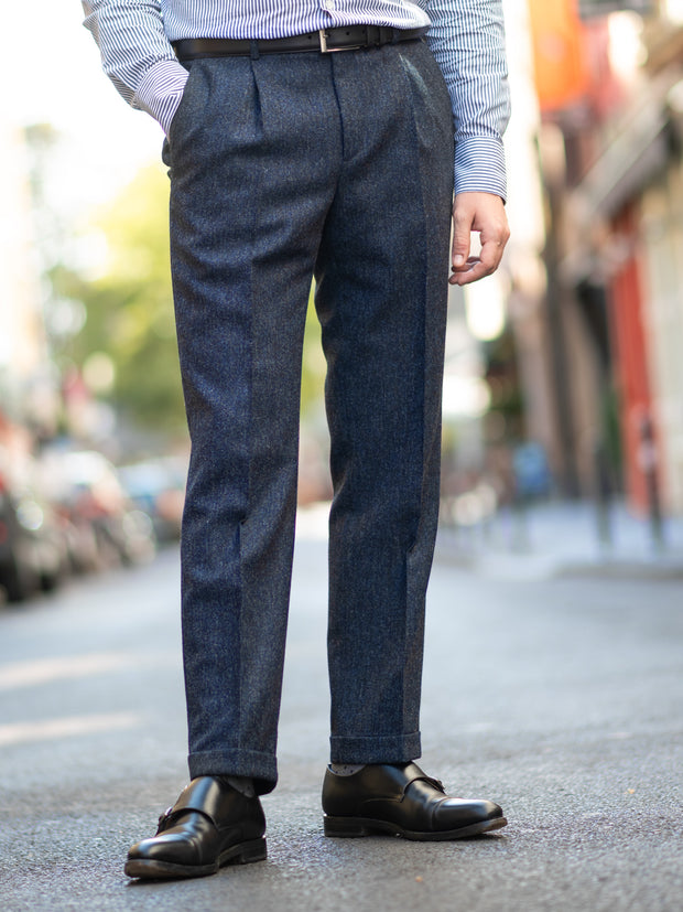 Tweedhose in blau