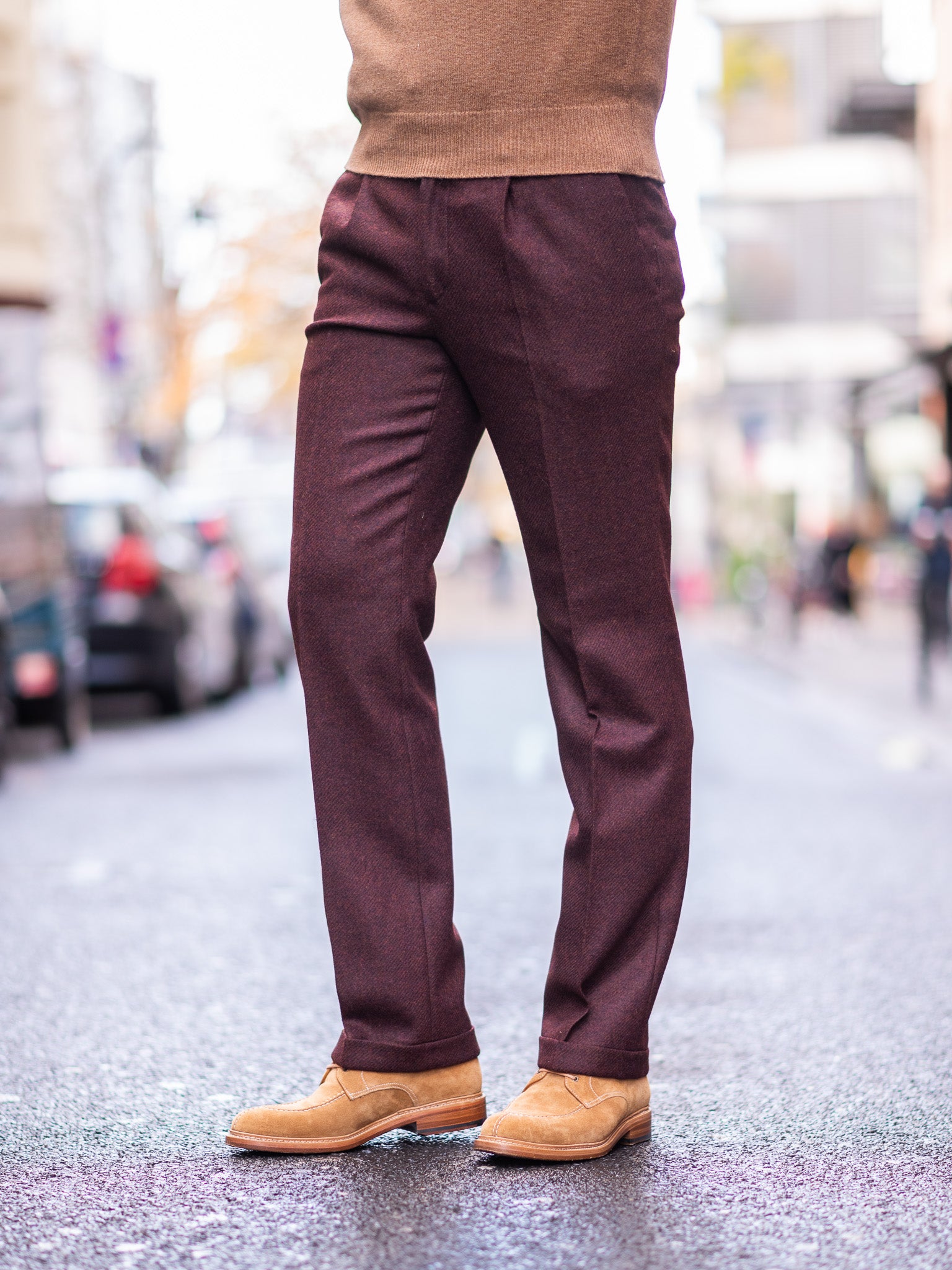 Tweedhose in rot