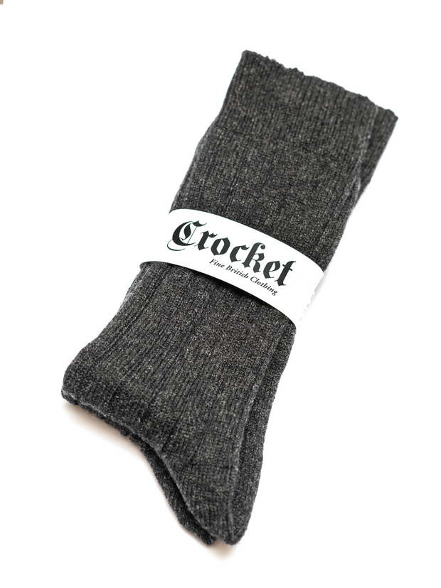 Cashmere Socken in dunkelgrau 85% Kaschmir 15% Nylon