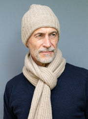 Cashmere Mütze: Dark Natural