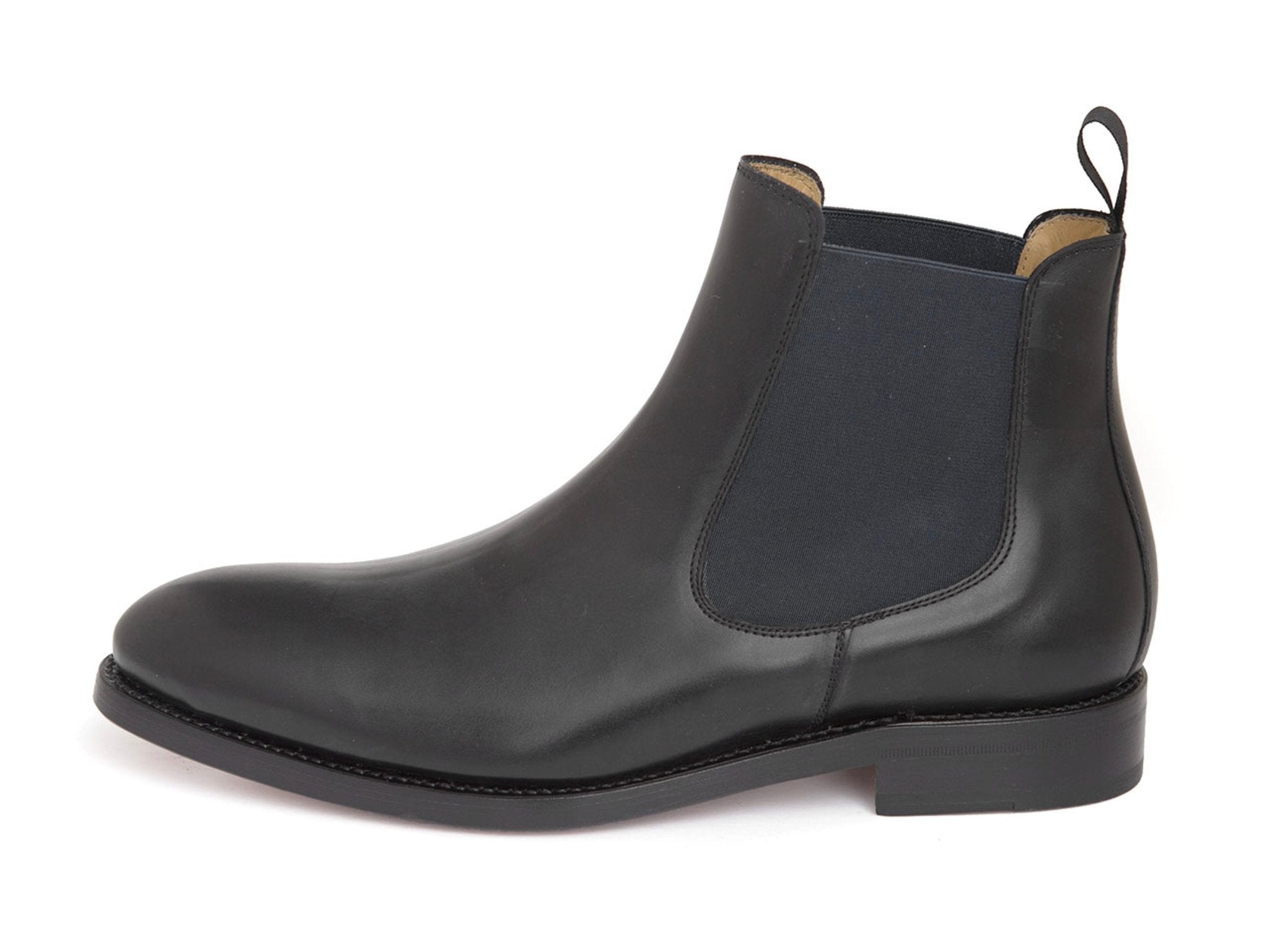 Chelsea Boots Herren in Schwarz, Frontalansicht