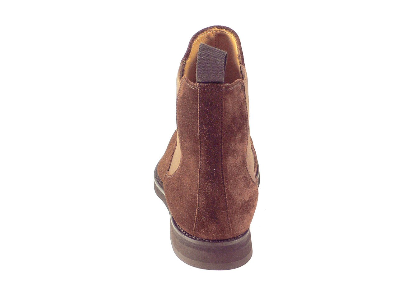 Chelsea Boots Herren in Braun Wildleder, Frontalansicht
