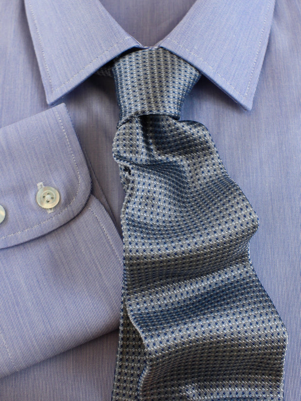 Hemd: Hemd in Slimline mit Kent Kragen in blau | John Crocket – Fine British Clothing