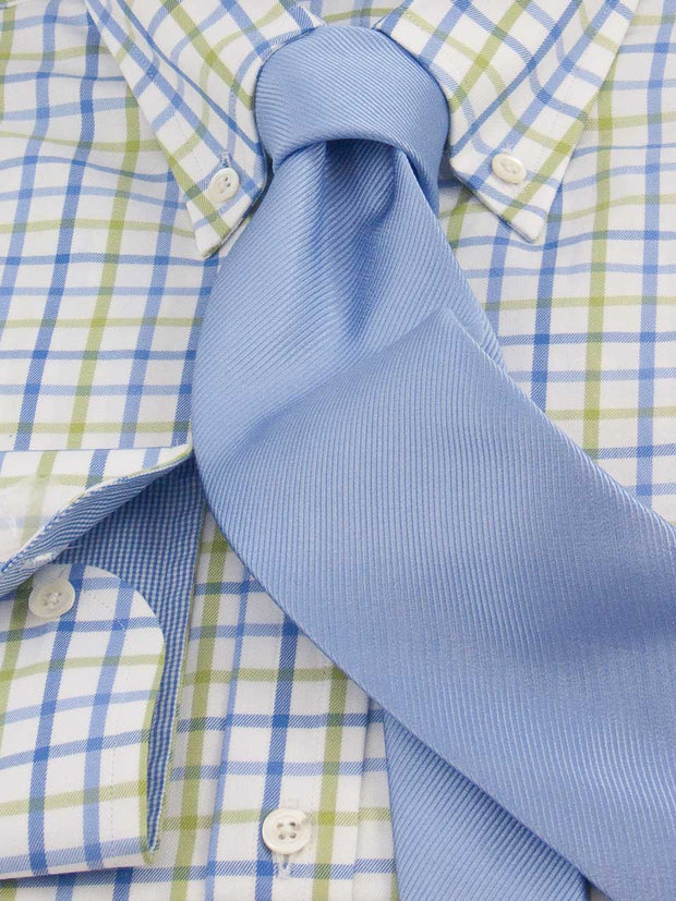 Krawatte: Krawatte einfarbig in hellblau | John Crocket – Fine British Clothing