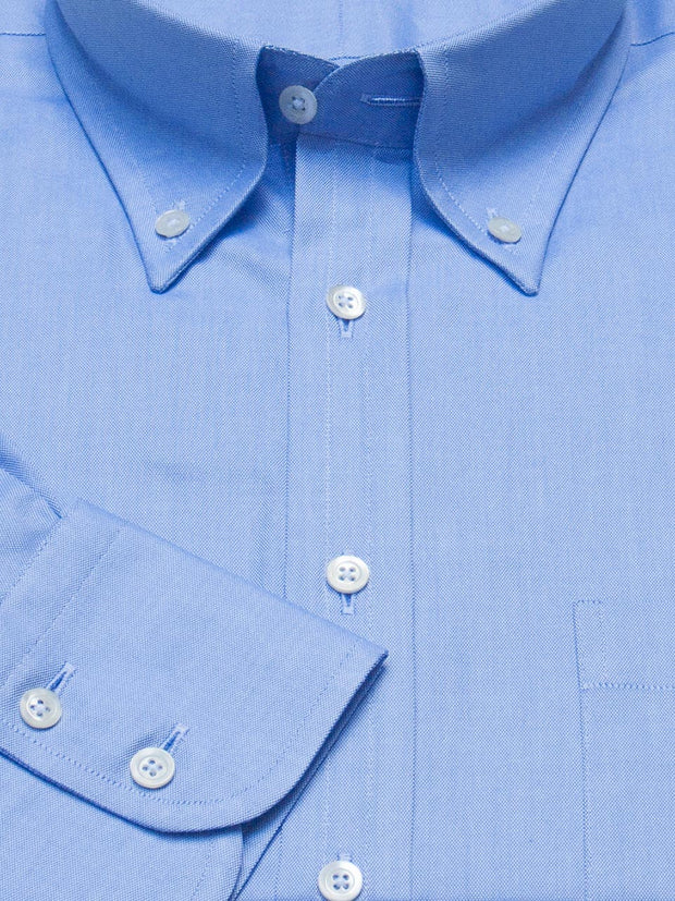 Hemd: Hemd mit Classic Button Down Kragen in blau | John Crocket – Fine British Clothing