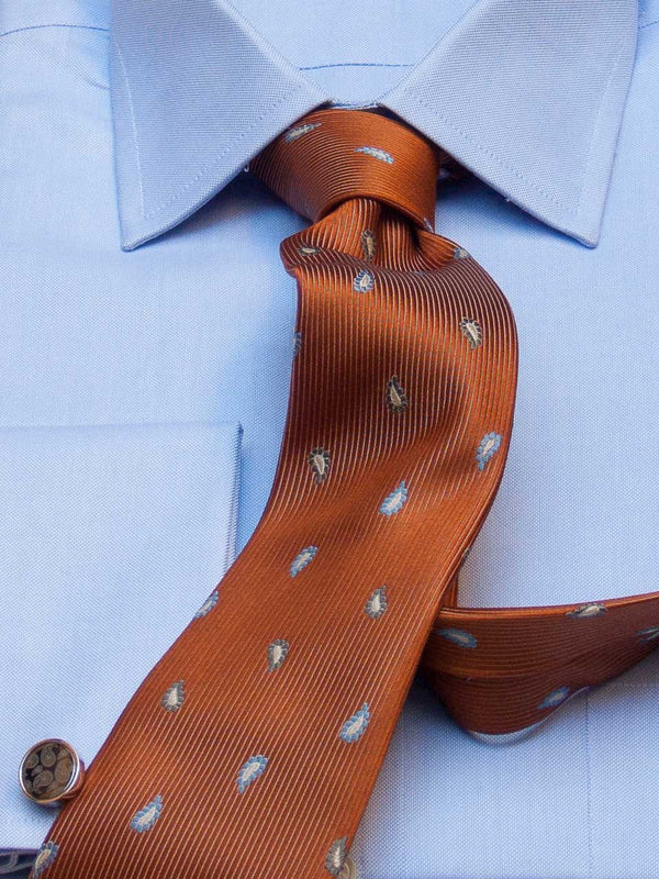 Herrenhemd Kent Kragen in Blau, Frontalansicht