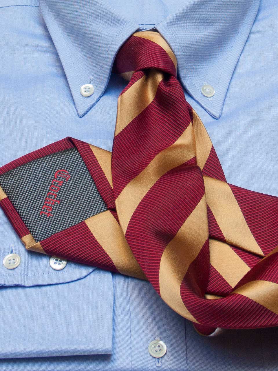 Hemd: Hemd mit Classic Button Down Kragen in blau | John Crocket – Fine British Clothing